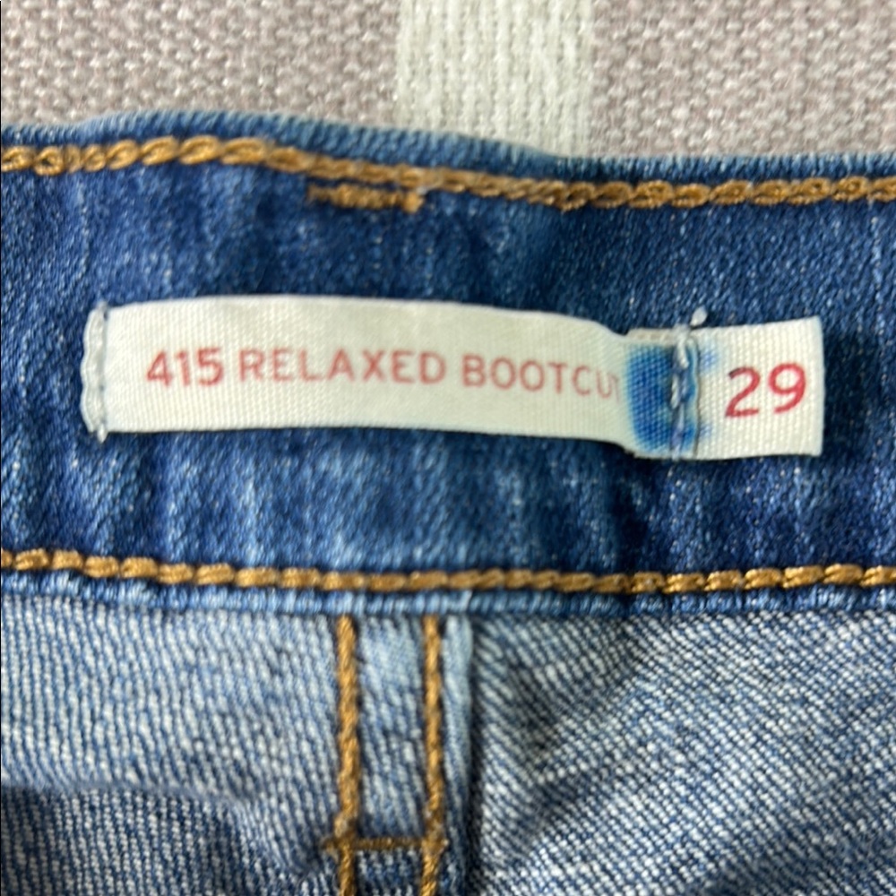 Levis Blue Jean cut off Shorts Distressed Cut-Off Style size size 29 - Picture 2 of 9
